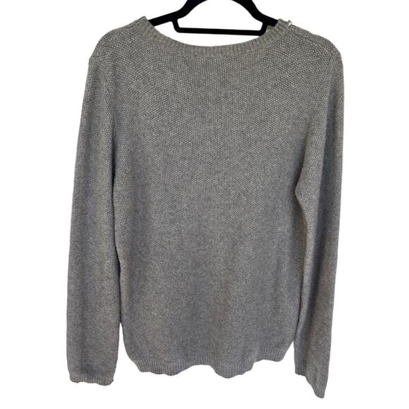 Andy & Lucy women’s gray jeweled neck angora cashmere blend sweater size large - Picture 2 of 5